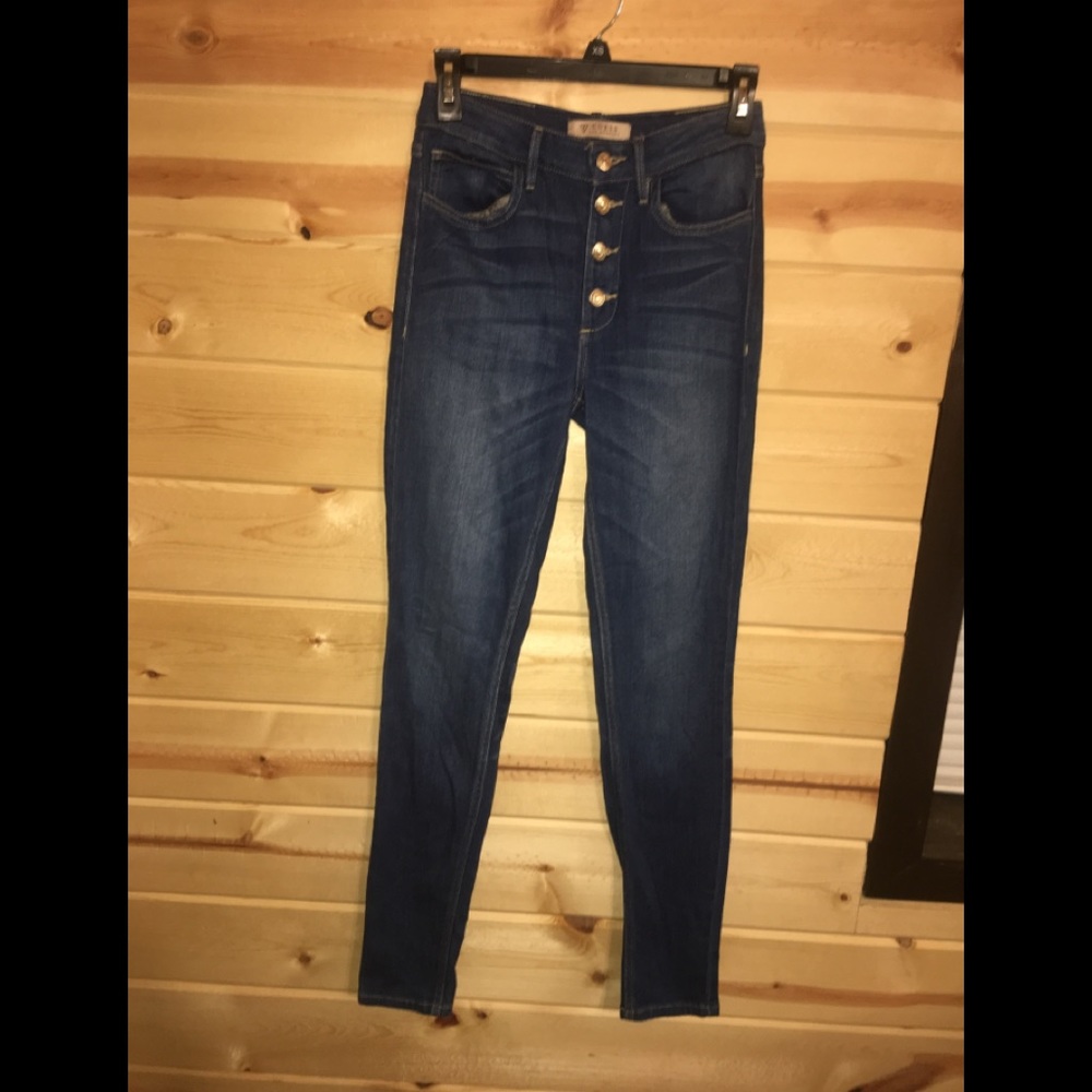 Guess High Waist Dark Denim Skinny Jeans Sz 26